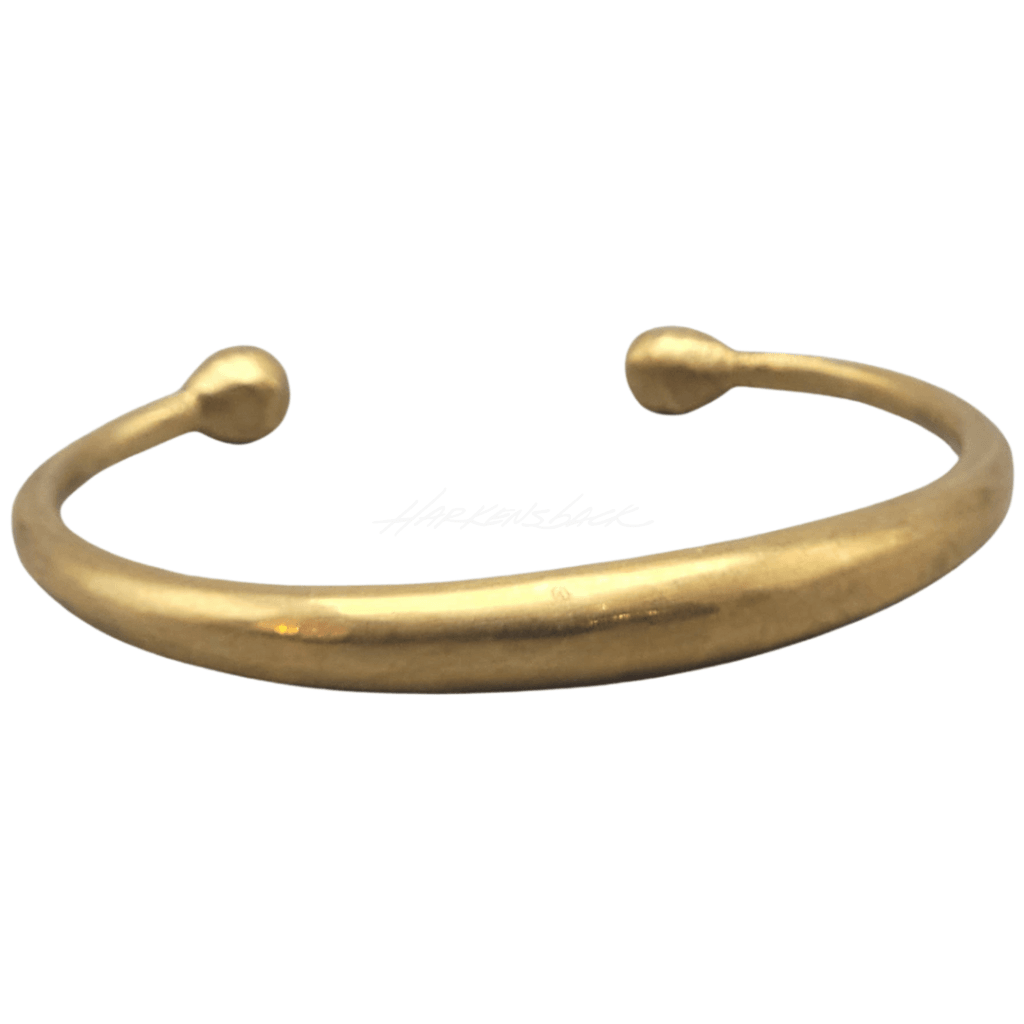African Smooth Tapered Brass Cuff Jewelry Bracelet