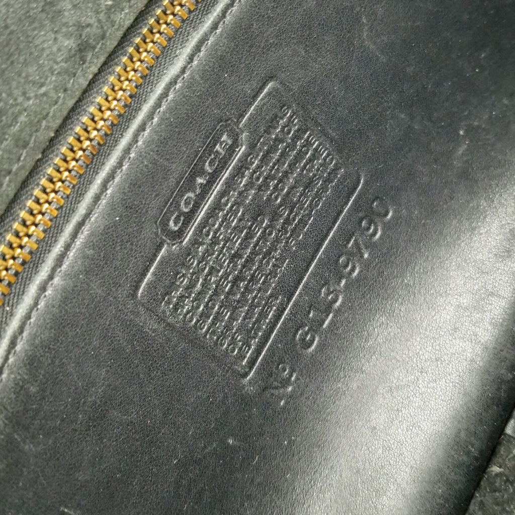 Black Leather Coach Cross Body Bag Vintage