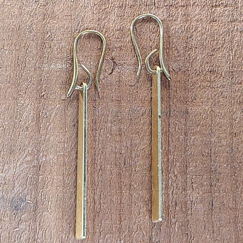 Brass Bar Drop Earrings Jewelry Earring