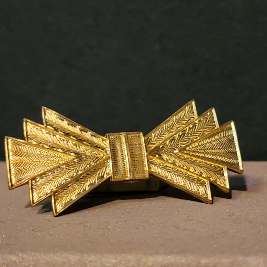 Brass Bow Bandana Bolo Slide Jewelry Scarf