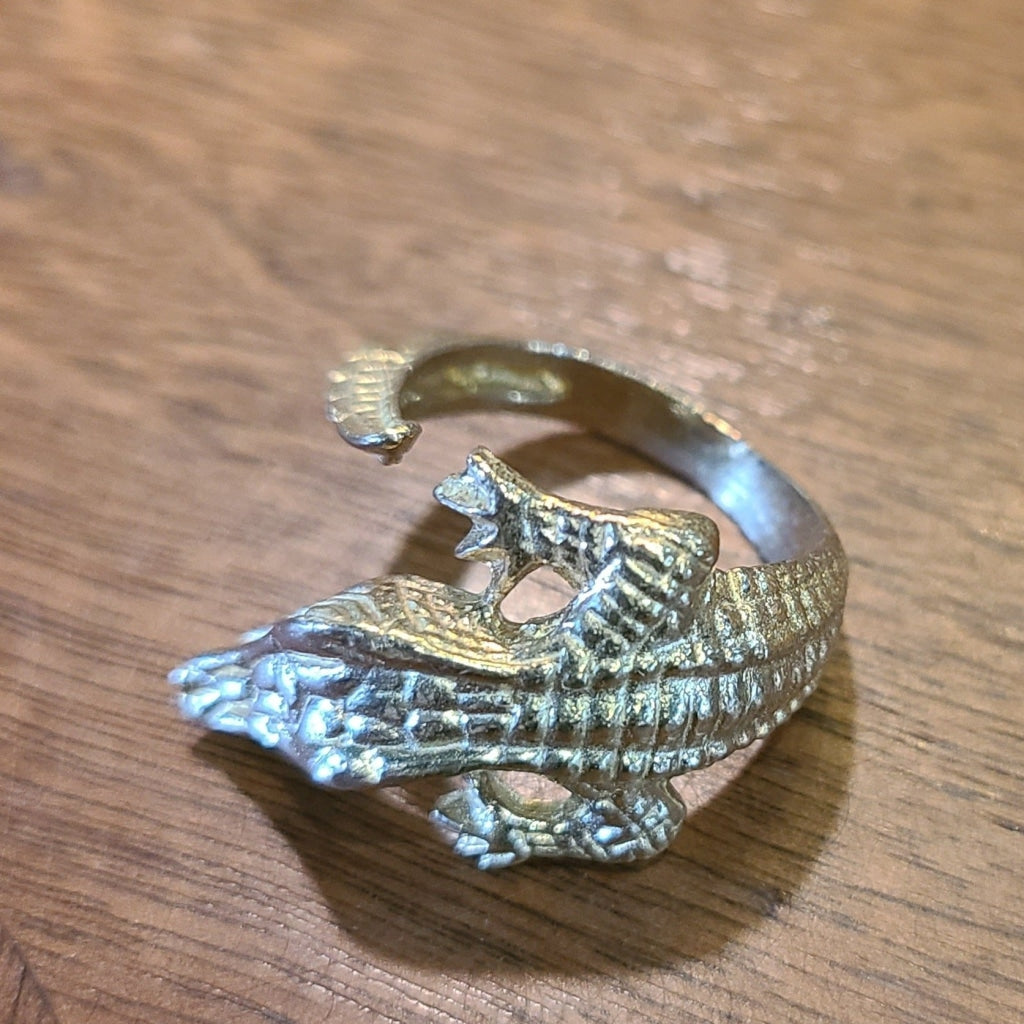 Crocodile Brass Ring Jewelry