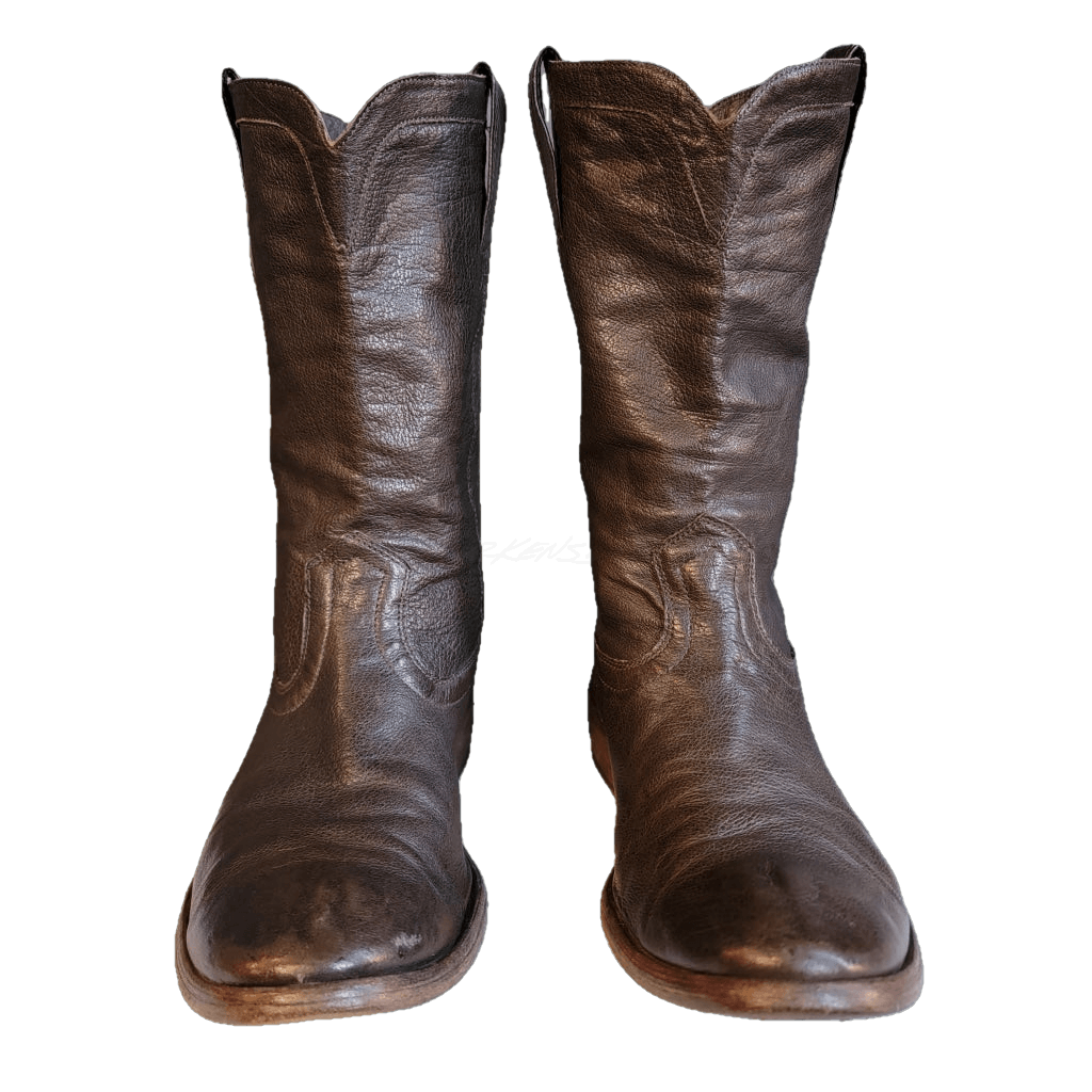 Goatdark Chocolate Frye Western Boots - M 9.5 / W 11 Vintage Boot