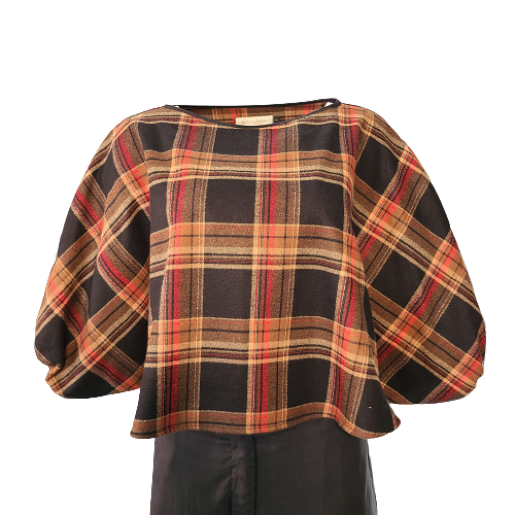 Dolman Sleeve Flannel Shirt Black And Red Flannel
