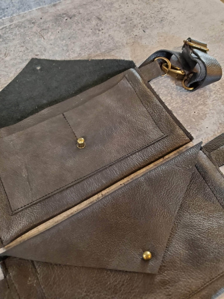 Envelope Crossbody Or Hip Bag - Adjustable Belt Leather