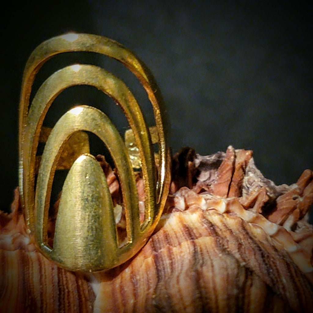 Golden Rainbow Brass Ring Jewelry