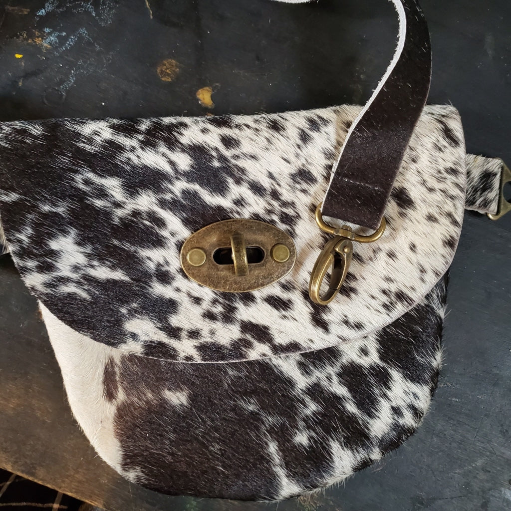 Hip & Chest Crossbody - Rounded:  Various Colors Leather Bag
