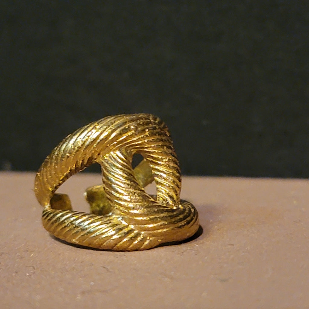 Interlocked Double Rope Brass Ring Jewelry