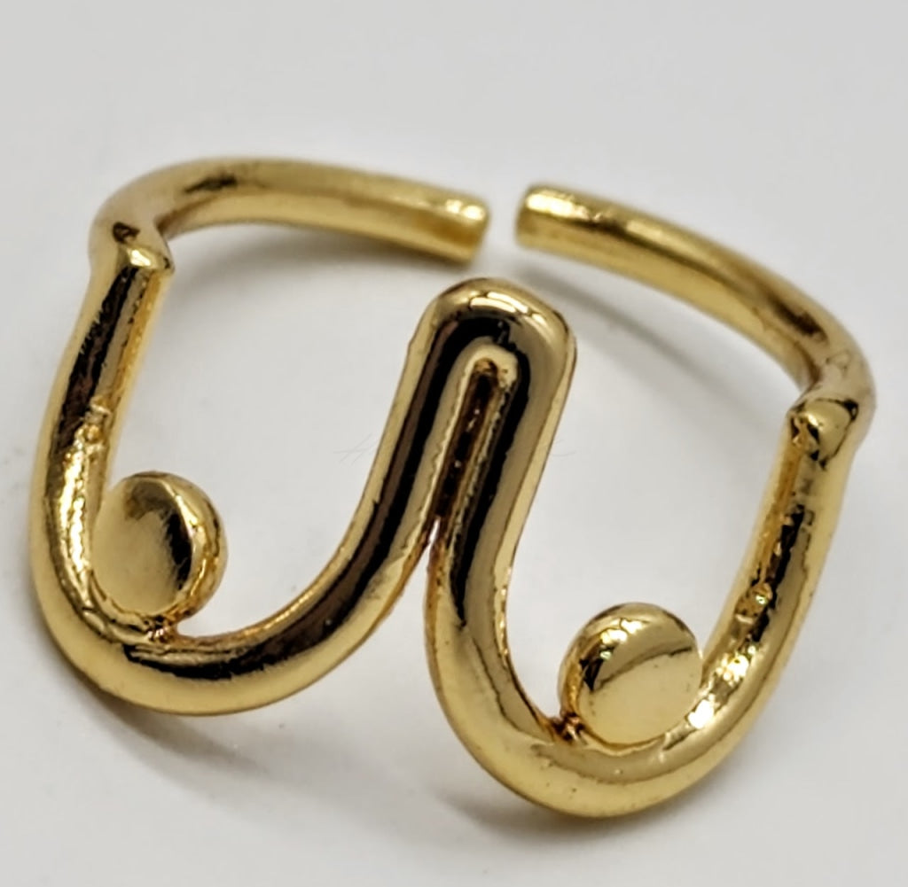 Just Boobs - Gold Plated Brass Ring Adjustable Jewelry