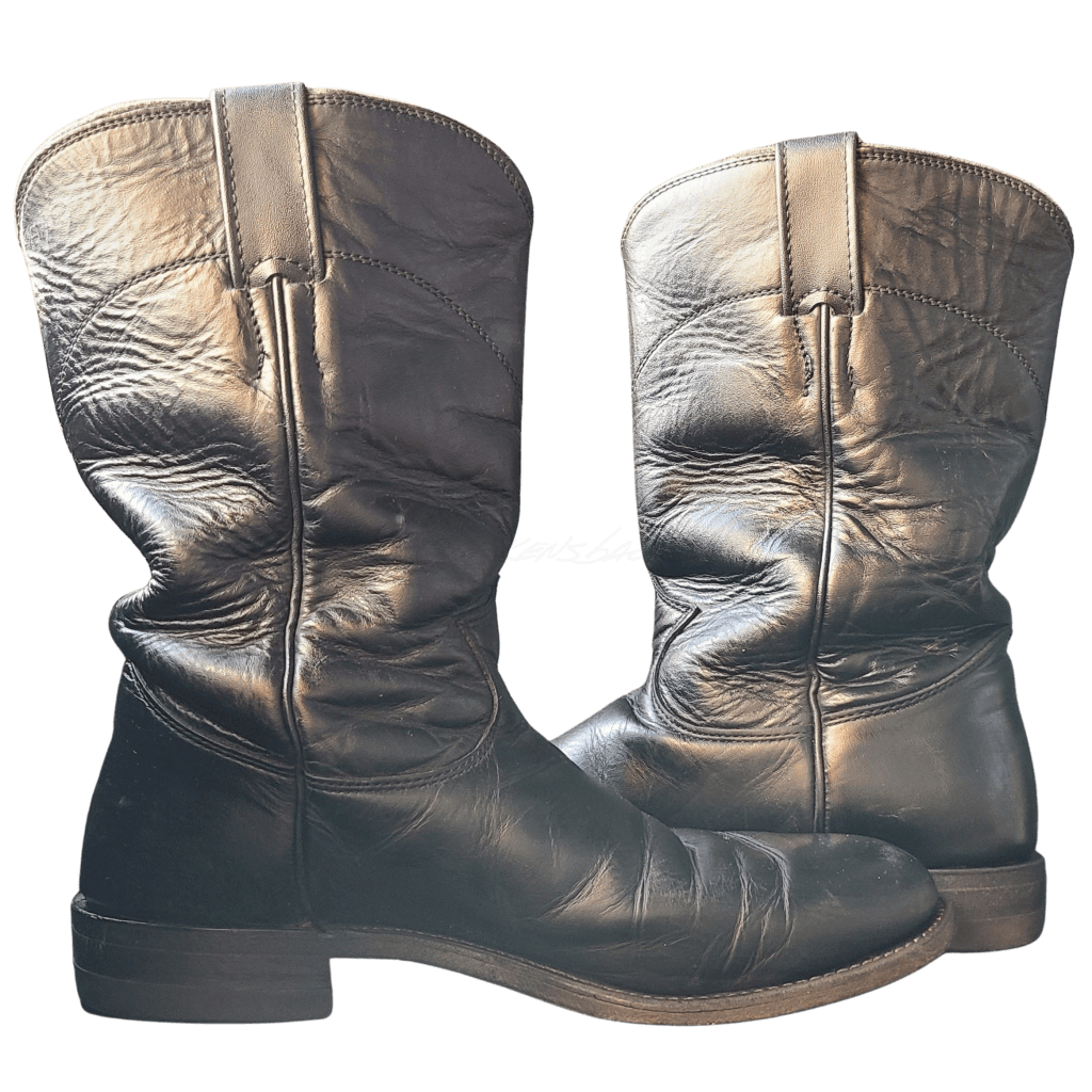 Justin Black Vintage Roper Boots Western Boot