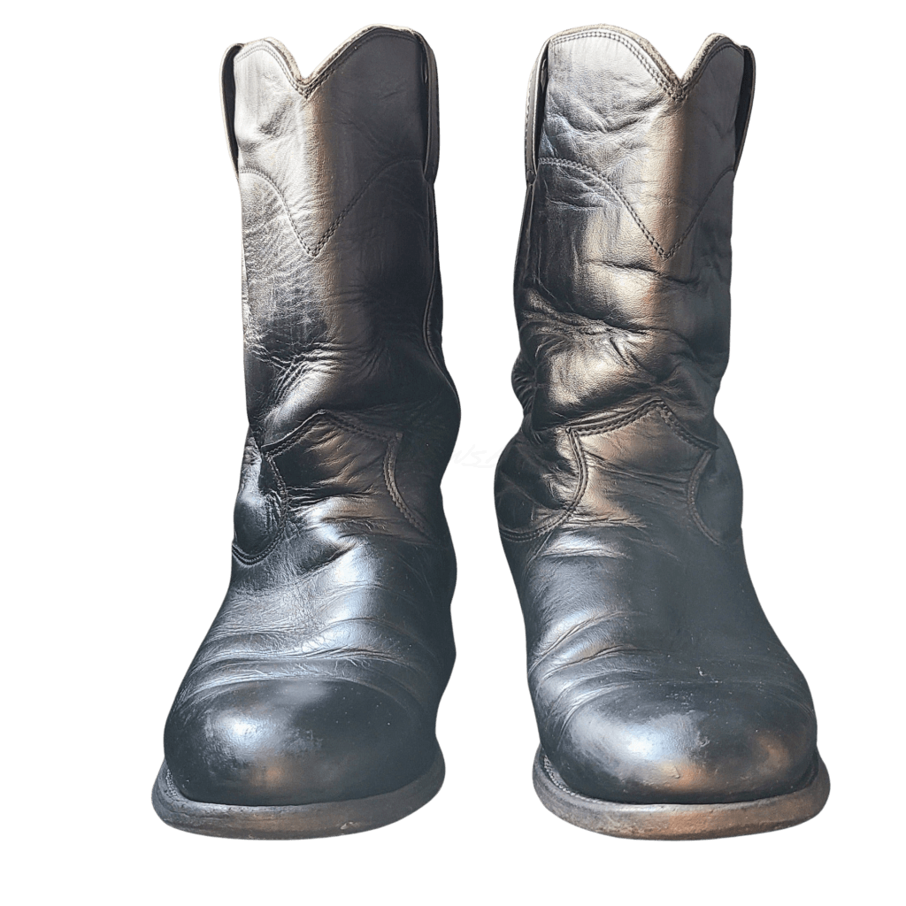 Justin Black Vintage Roper Boots Western Boot