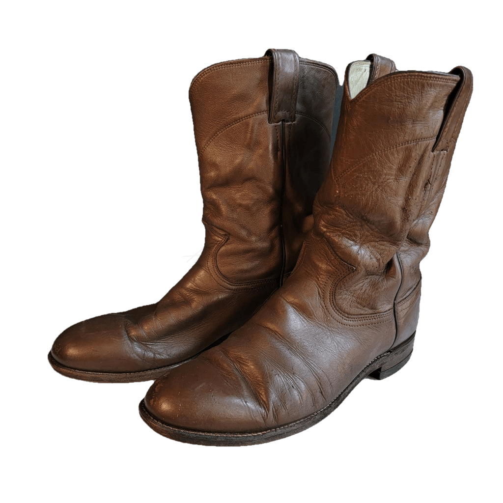 Justin Brown Vintage Roper Boots M 8.5 W 11 Harkensback
