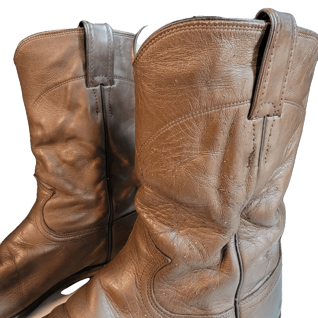 Justin Brown Vintage Roper Boots M 8.5 W 11 Harkensback