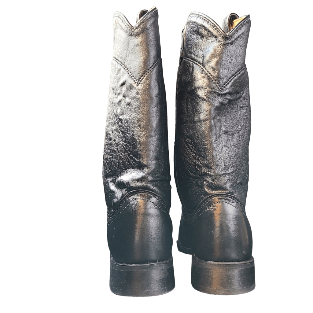 Laredo Black Vintage Western Pull Up Roper Boots Boot