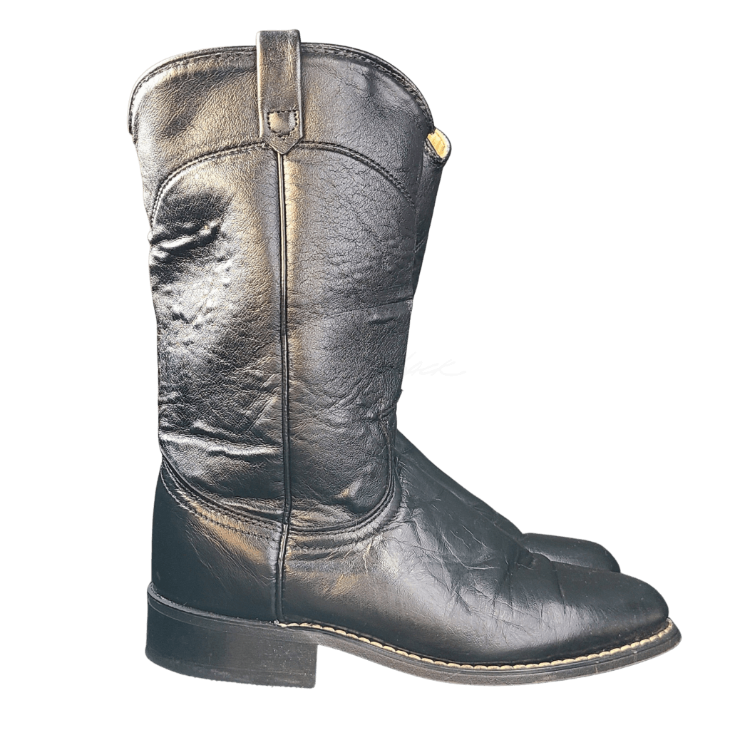 Laredo Black Vintage Western Pull Up Roper Boots Boot