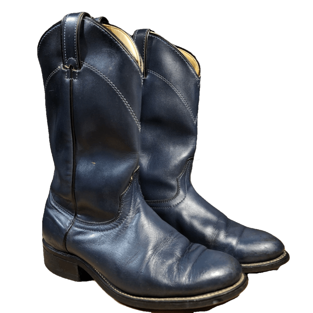 Laredo Ropers Pull-On Western Boot In Navy Womens 6.5M M 5 | W 6.5 Vintage