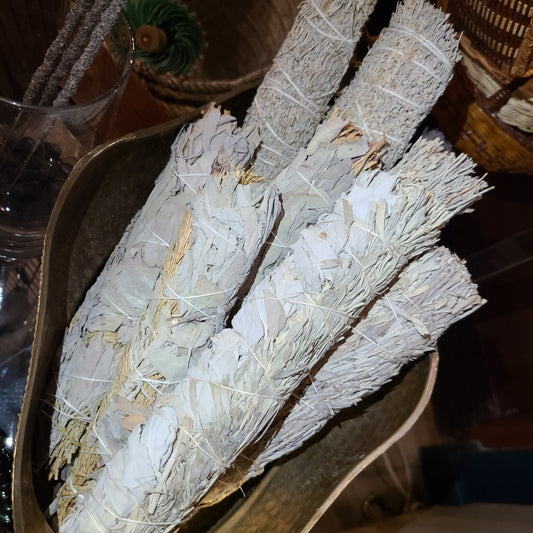 Large White California Mountain Sage Burn Stick Naturals Smudge