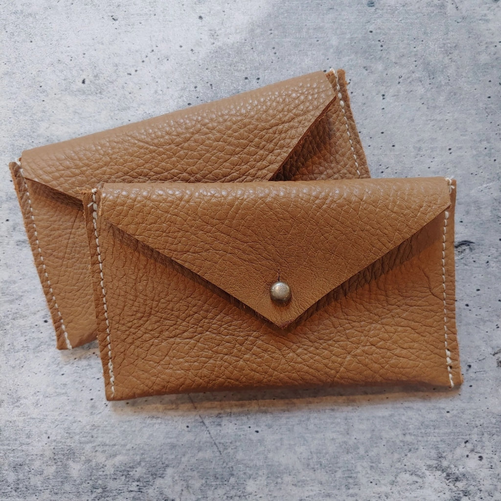 Leather Card Holder Wallet - Various Leathers Camel