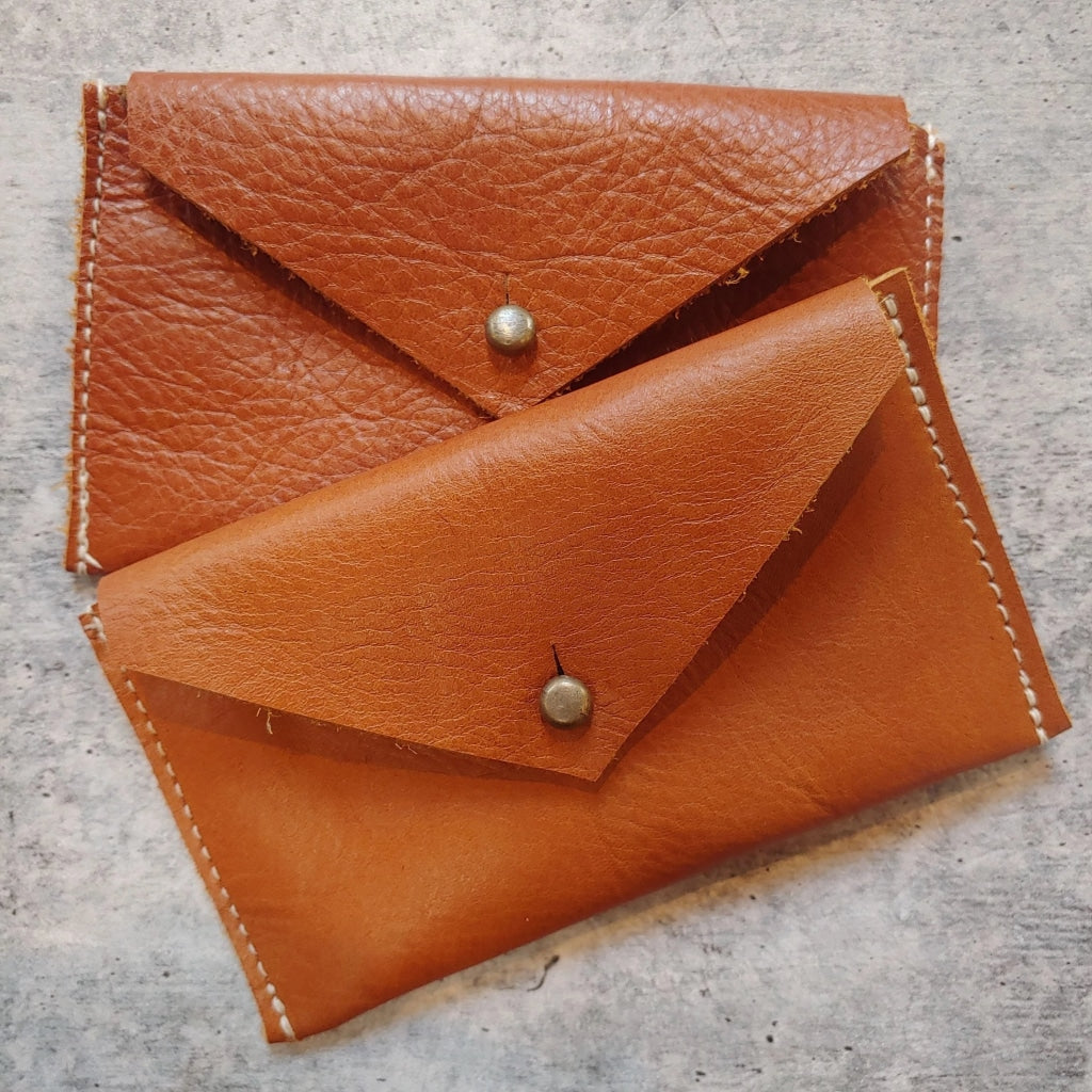 Leather Card Holder Wallet - Various Leathers Cognac