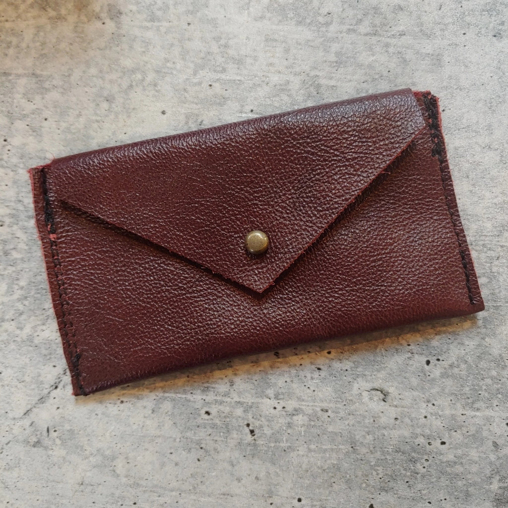 Leather Card Holder Wallet - Various Leathers Merlot