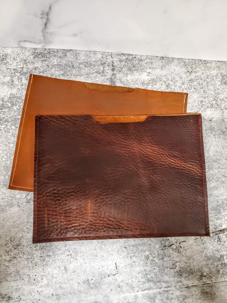 Leather Tablet Or Document Sleeve Clutch