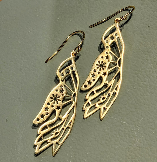 Magical Hand Dangle Earrings Gold Platted Jewelry Earring