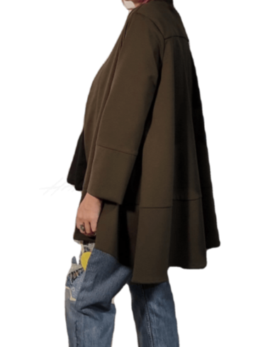 Mo Split Back Caped Jacket - Short- Various Fabrics Apparel