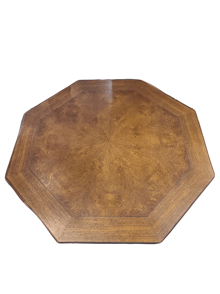 Octagon Solid Wood Coffee Table Vintage Furniture