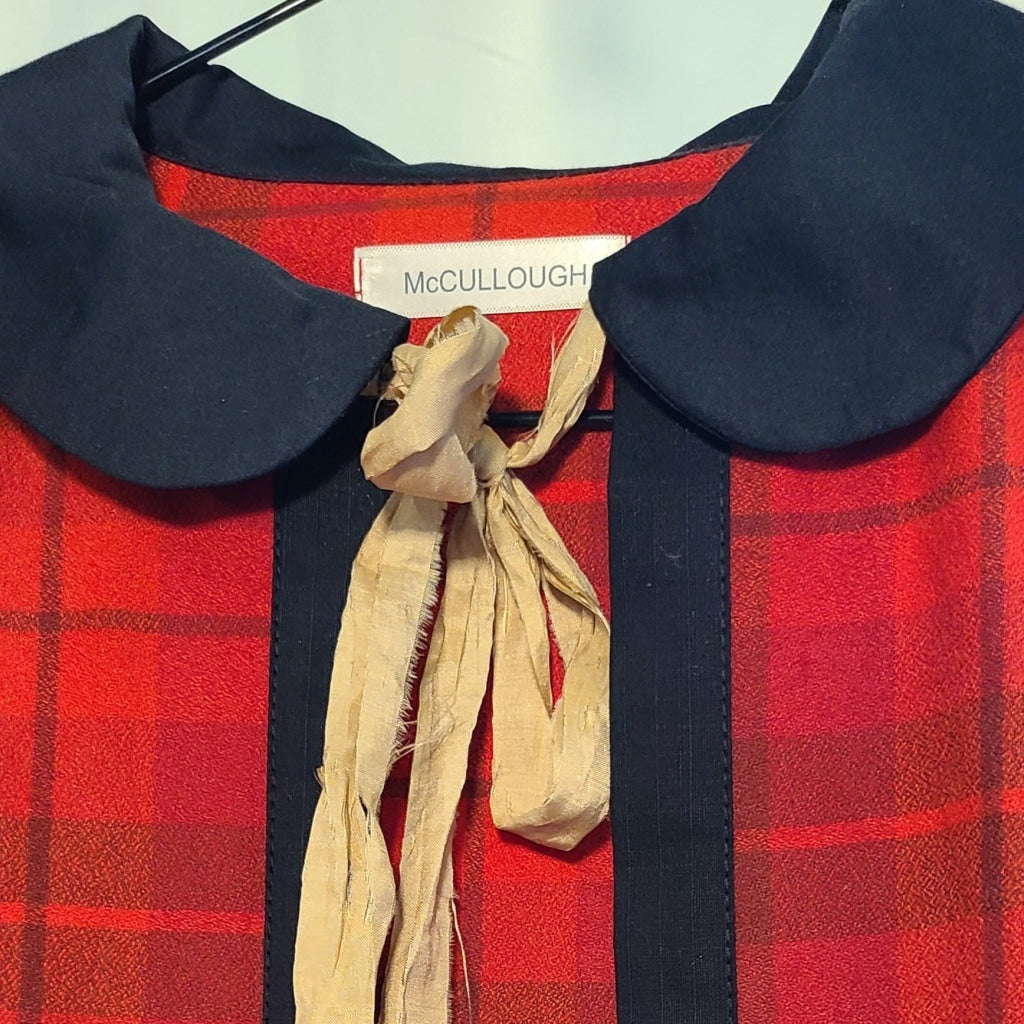 Peter Pan Collar Gathered Sleeve With Tie Front Jacket Red Flannel Apparel