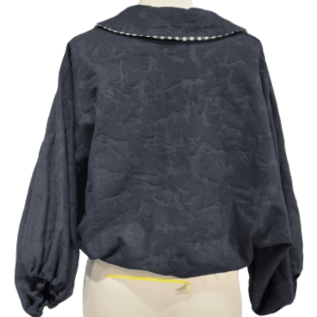 Peter Pan Collar Pull-Over With Puff Sleeves Apparel Top