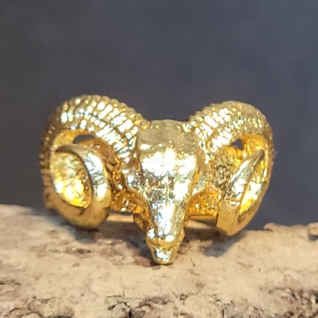 Rams Head Brass Ring Jewelry