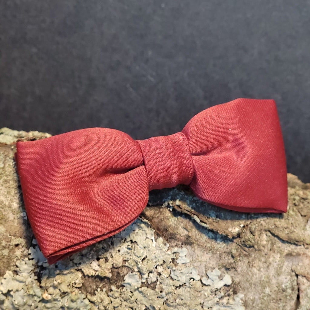 Red Bow Tie Clip On Bowtie