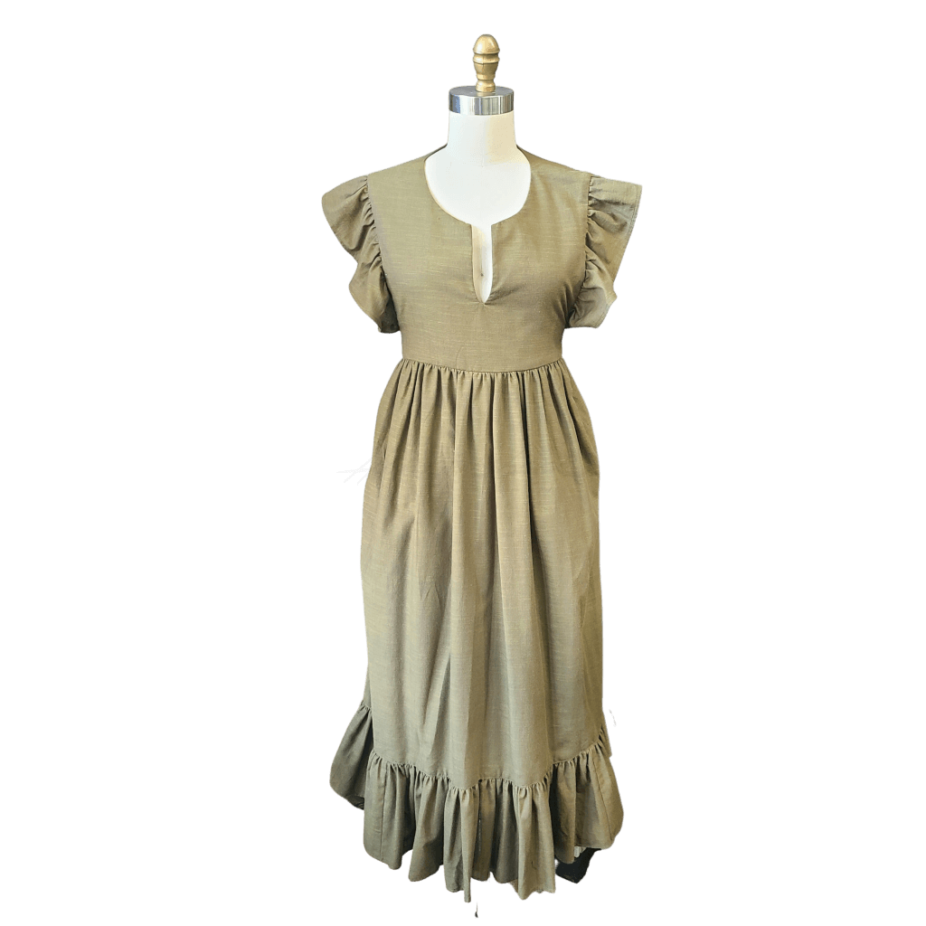 Ren Dress - Prairie Style Flutter Sleeve & Ruffle Apparel