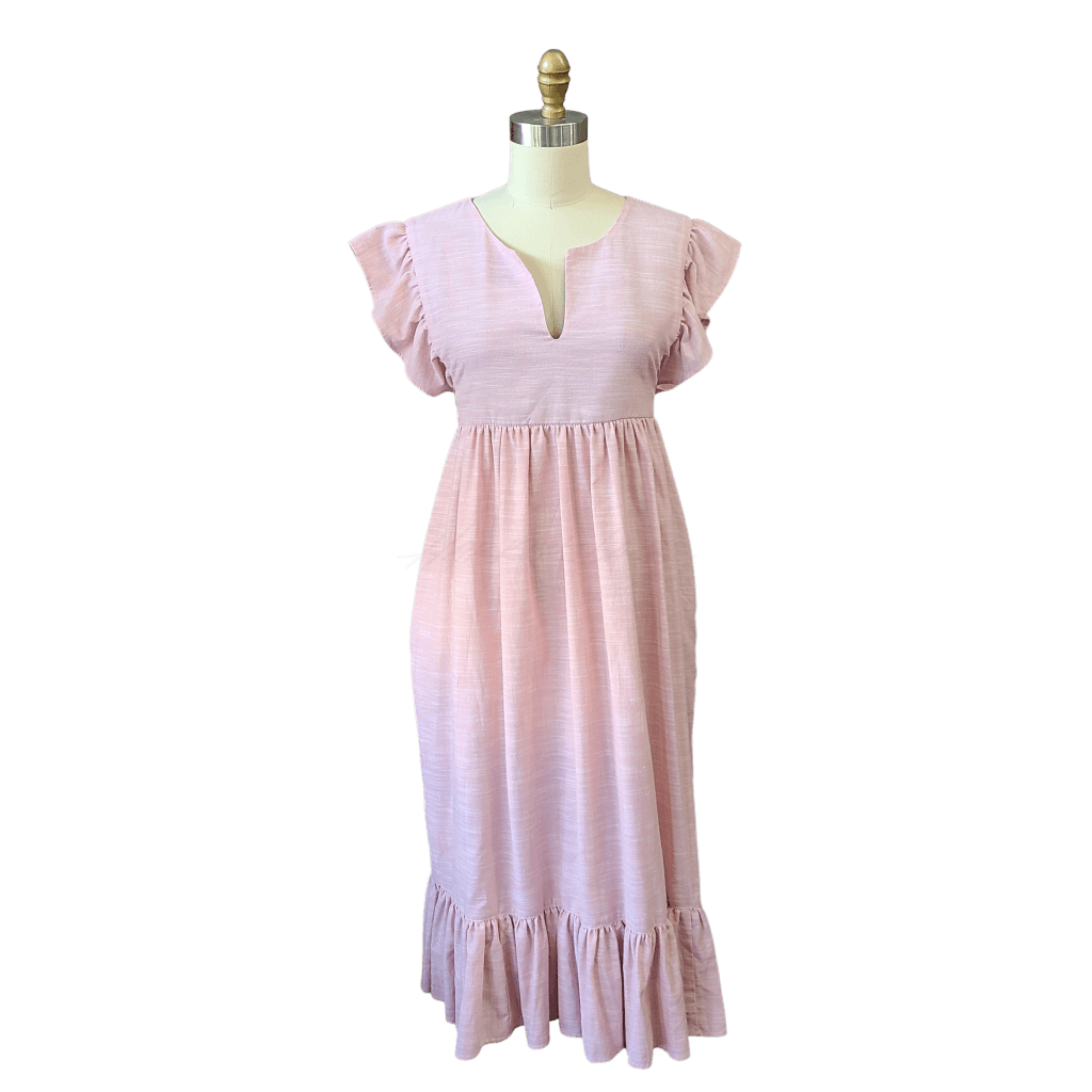 Ren Dress - Prairie Style Flutter Sleeve & Ruffle Apparel