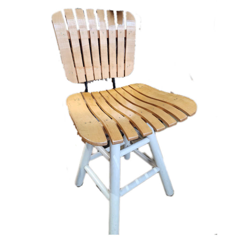 Vintage Mcm Slatted Swivel Chair Furniture