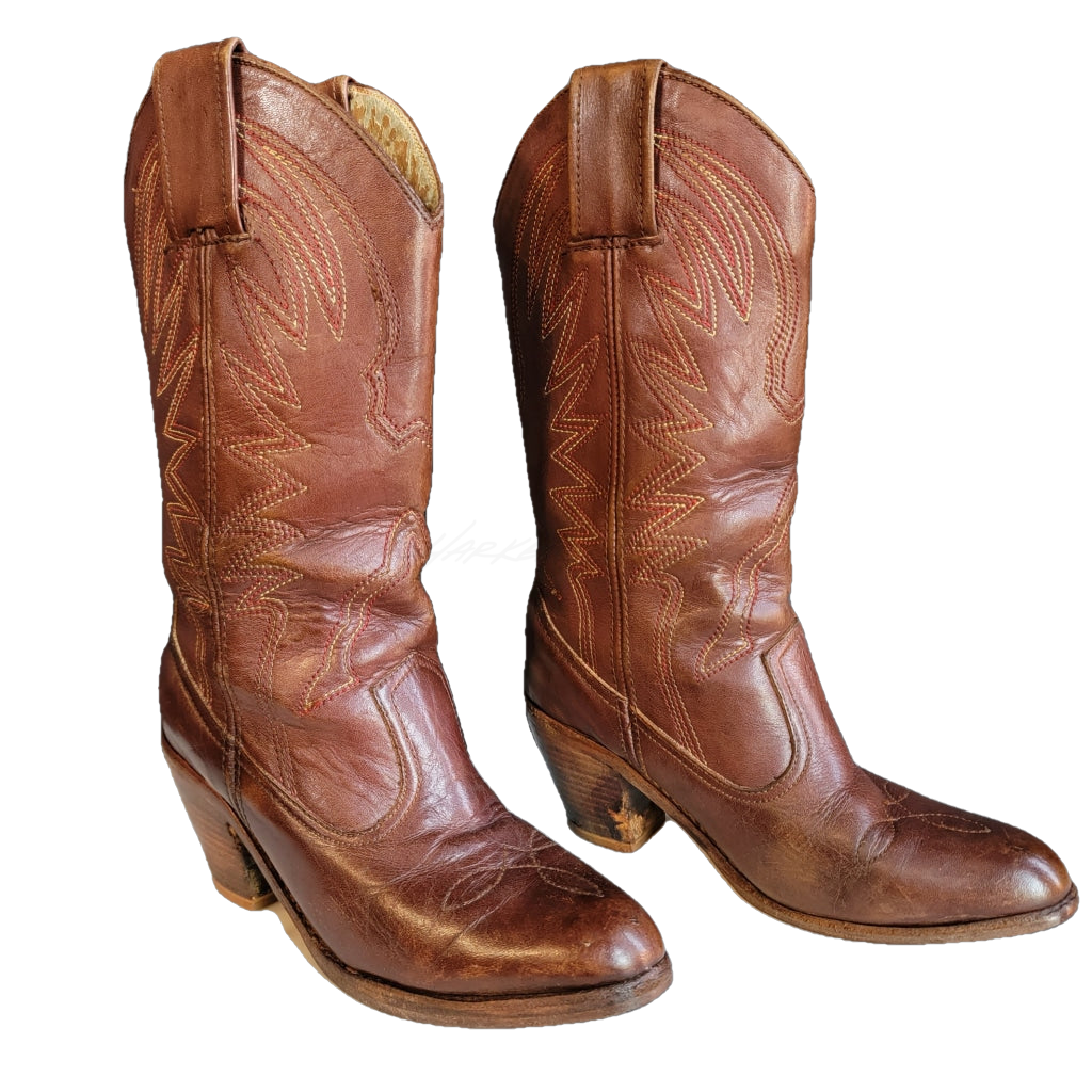 Sienna Brown Western Boots W 6 Vintage Boot