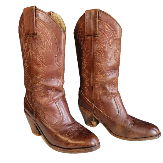 Sienna Brown Western Boots W 6 Vintage Boot