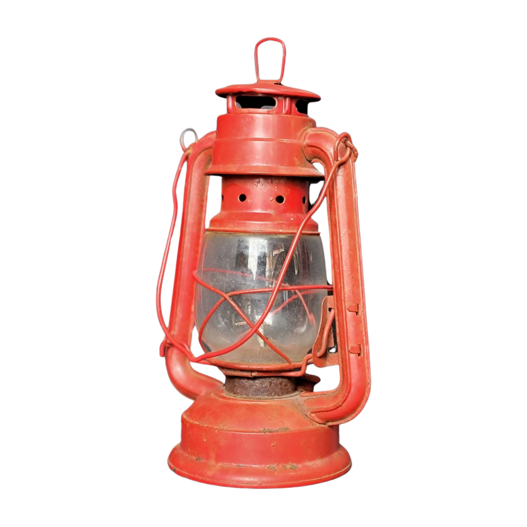 Small Red Lantern Vintage Lighting