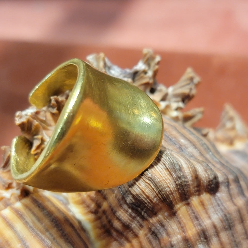 Solid Brass Curve Ring Jewelry