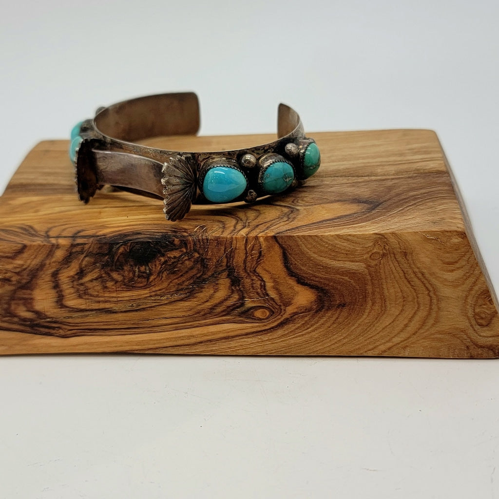 Southwest Turquoise And Silver Watch Cuff Jewelry Bracelet