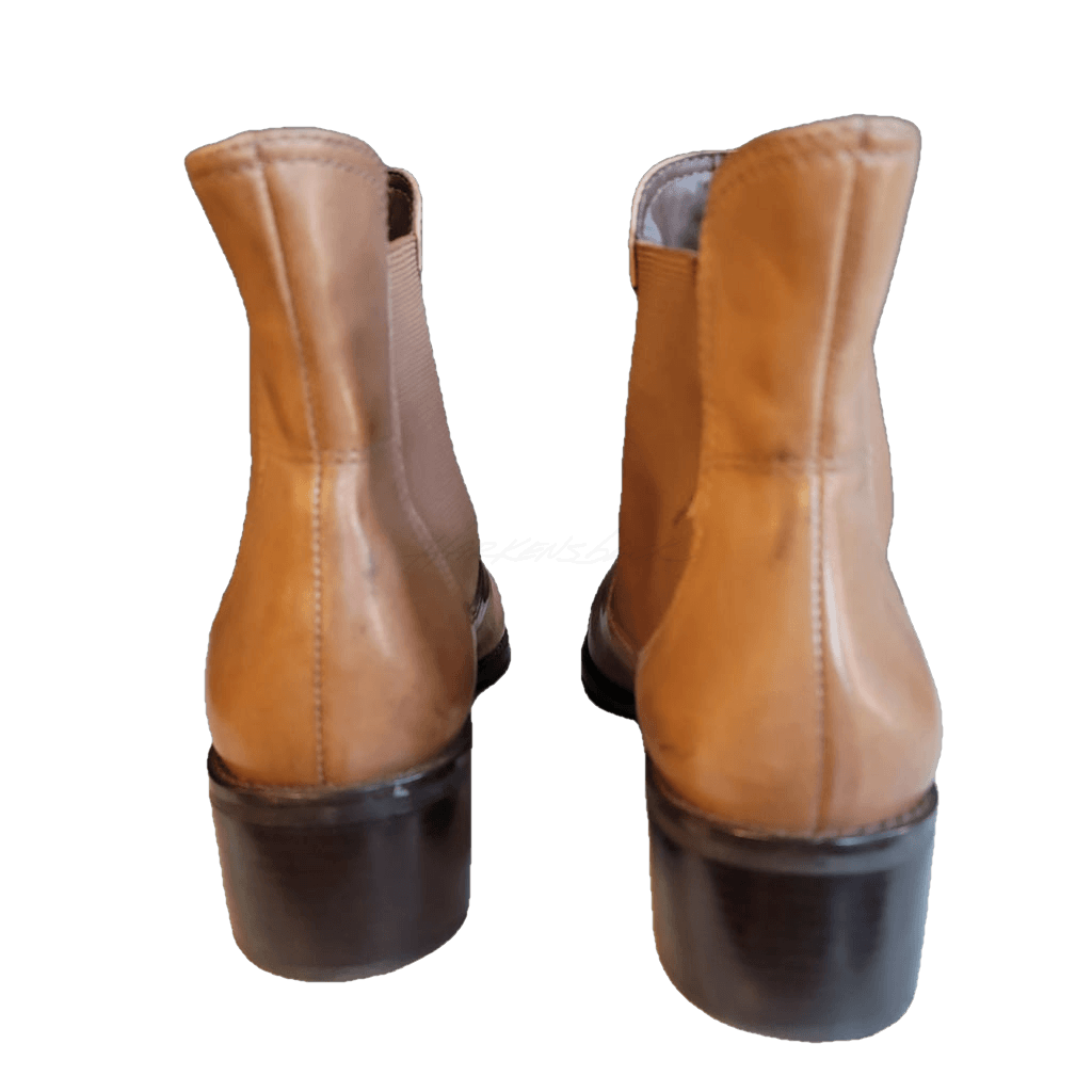 Peanut Tan Eddie Bauer Ankle Boots - M 10 / W 11.5 Vintage Western Boot