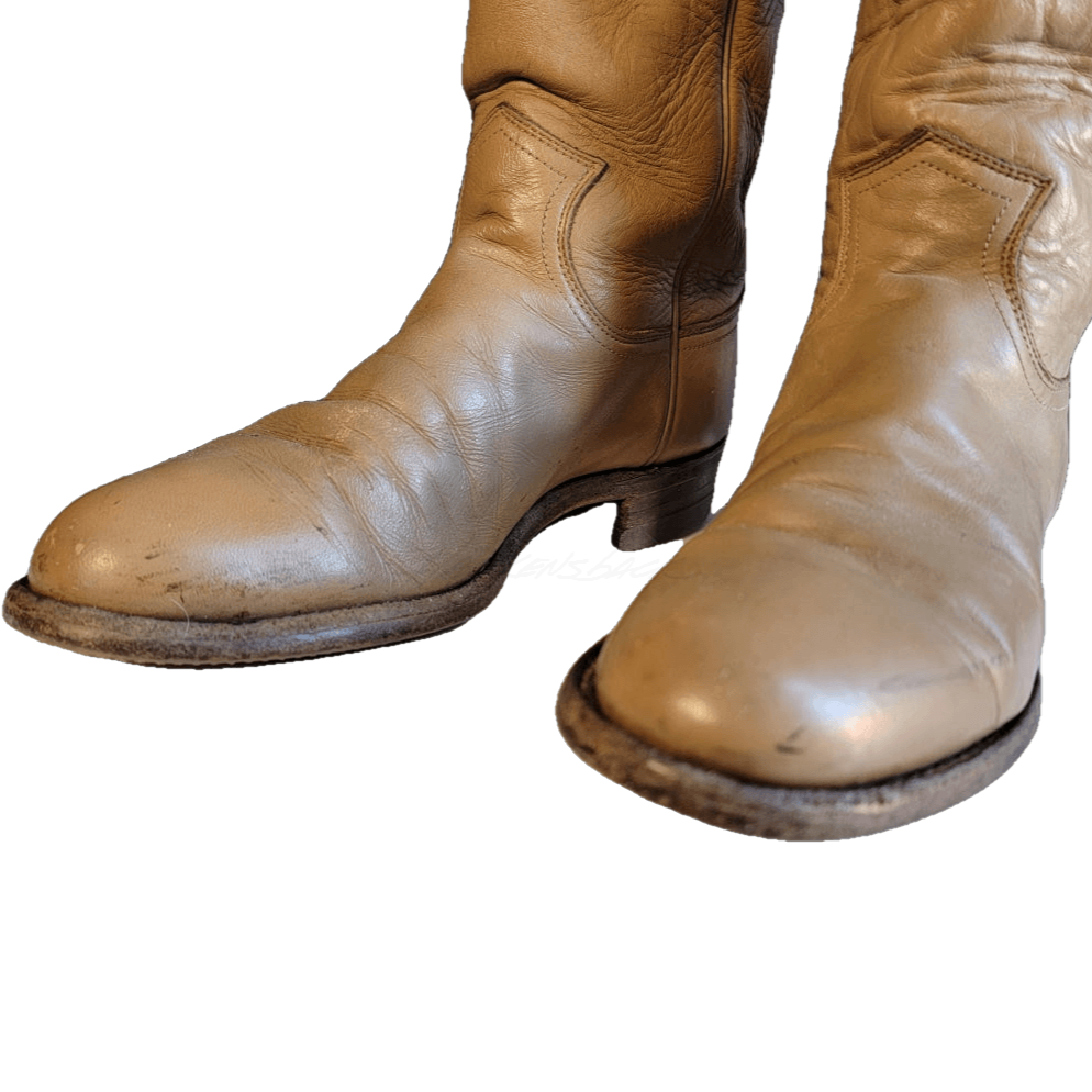Tan Justin Western Pull On Roper Boots M 6 W 7.5 Harkensback