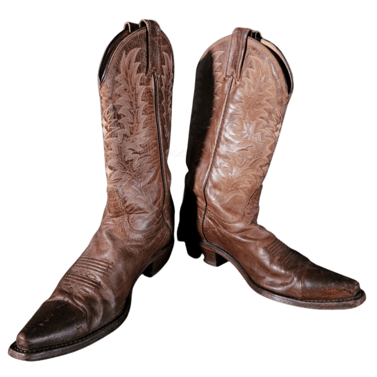 Tan Saigets Worn Goat Tony Lama Western Boots W 7.5 B Vintage Boot