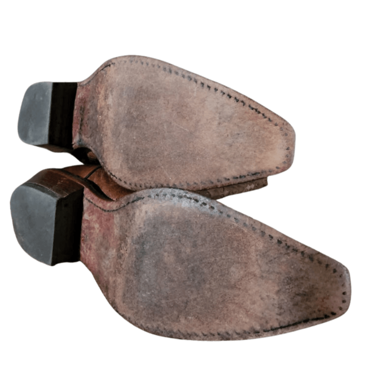 Tan Saigets Worn Goat Tony Lama Western Boots W 7.5 B Vintage Boot