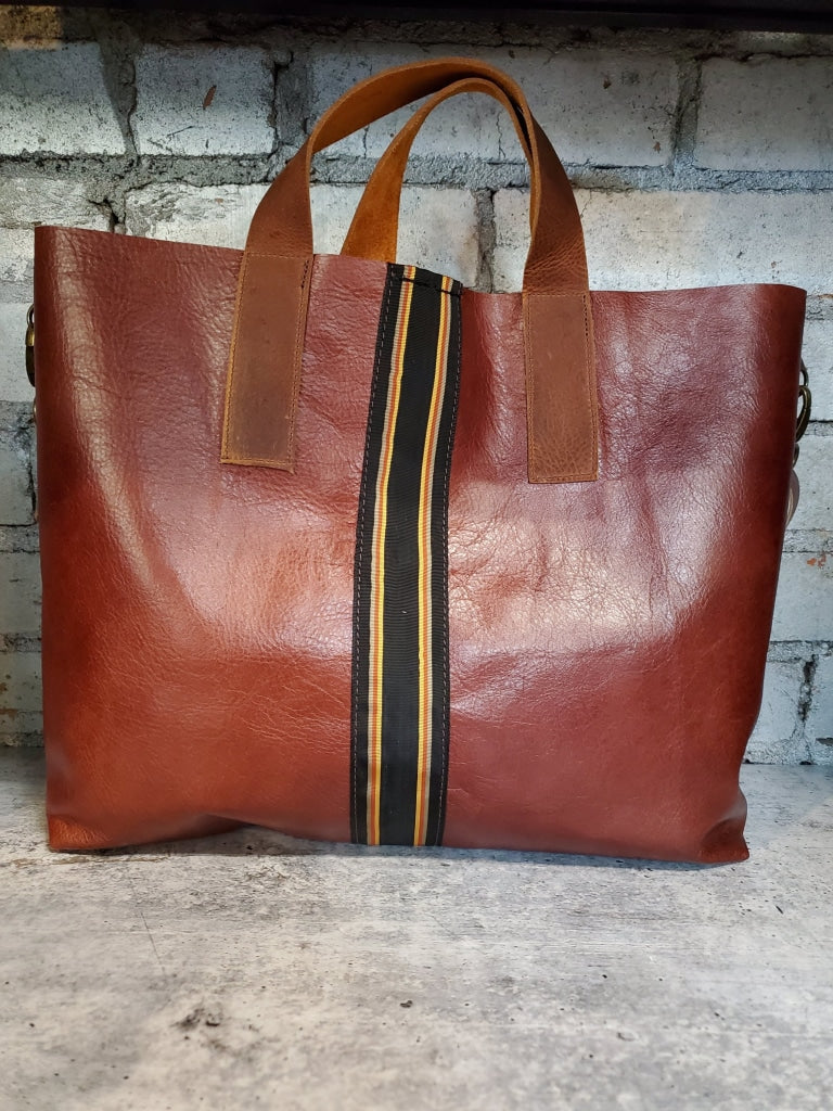 The Brooklyn Leather Tote- Umber - Made In House Bag