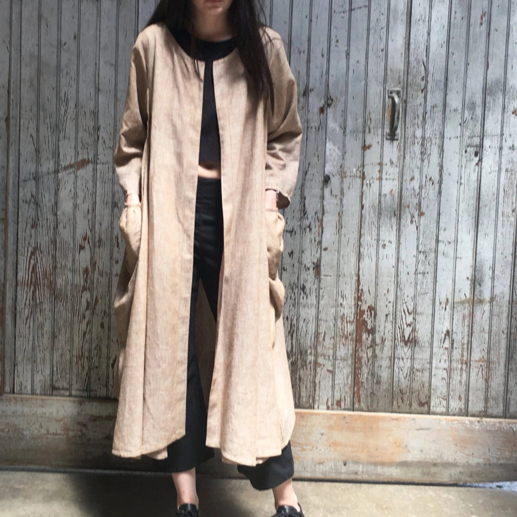 The Wimberly Oversized Caped Jacket - Linen Blend Apparel