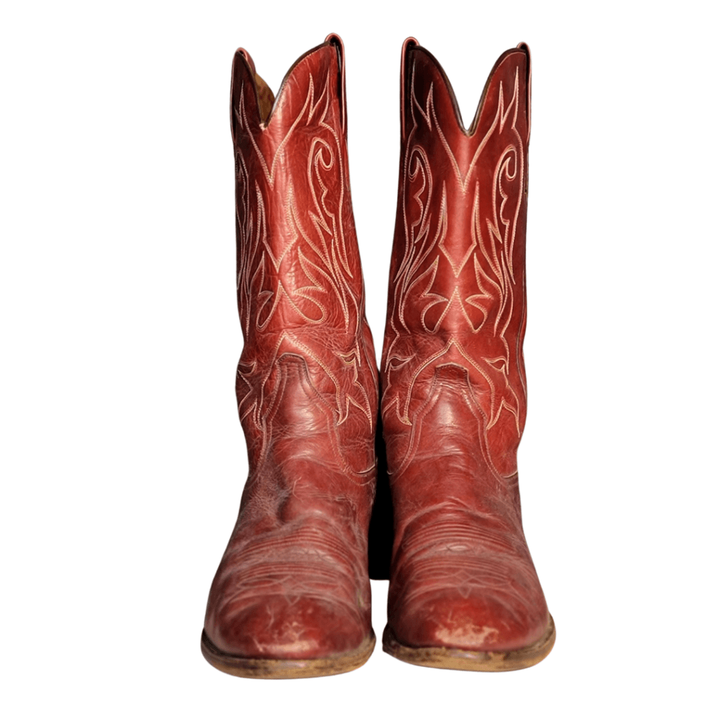Tony Mora Red Boots 9.5 M Vintage Western Boot