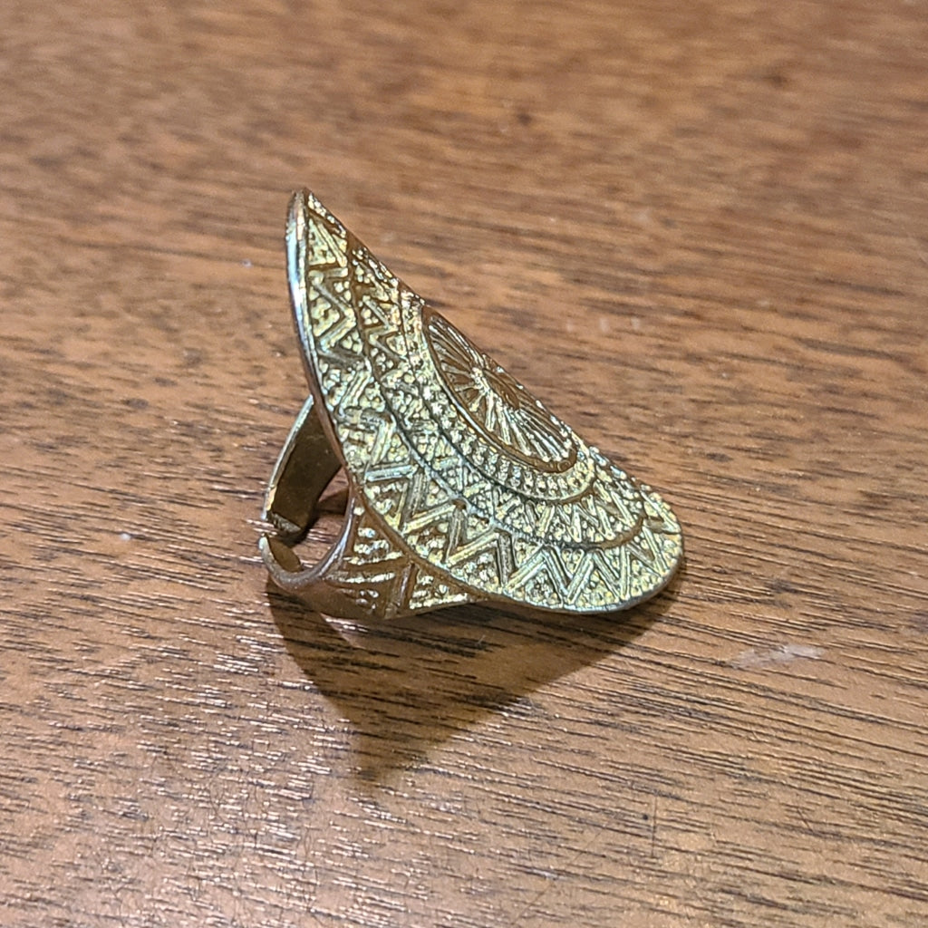 Tribal Sun Brass Ring Jewelry