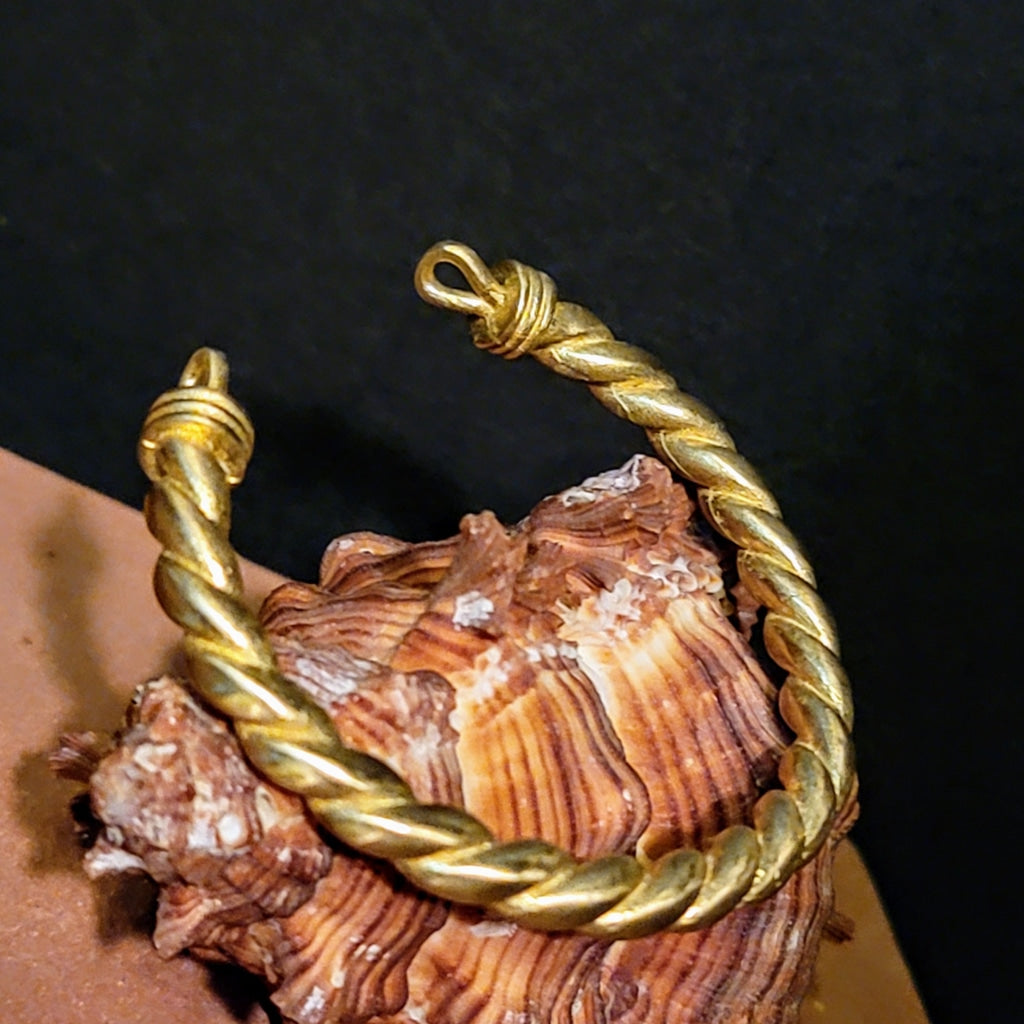 Twisted Rope Brass Bangle Cuff Jewelry Bracelet