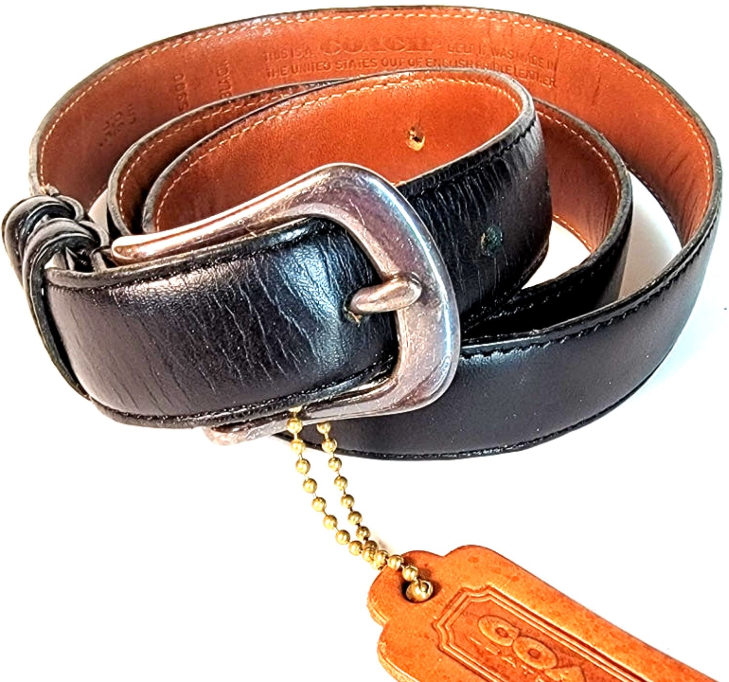 Vintage Black Coach Belt Western
