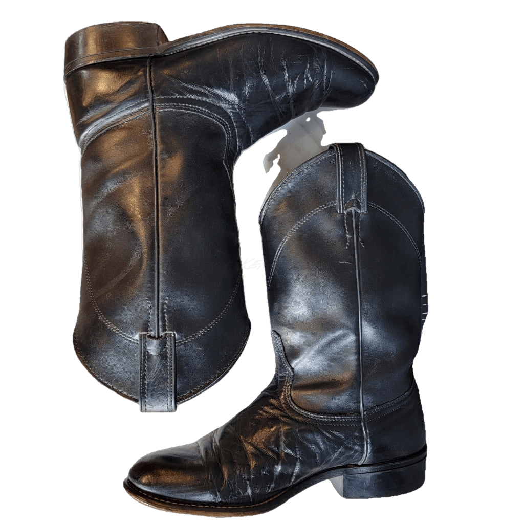 Vintage Black Laredo Western Roper Boots M 7.5 / W 9 Boot